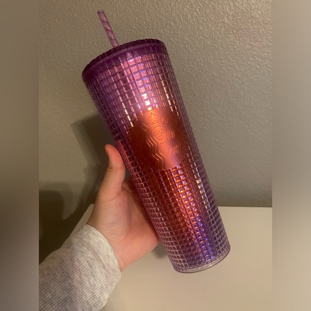 Starbucks Purple Reflective Square Studded Venti Tumbler 24 oz.
